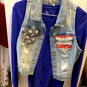 Long sleeve shirt & jeans top